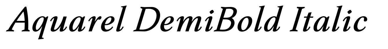 Aquarel DemiBold Italic